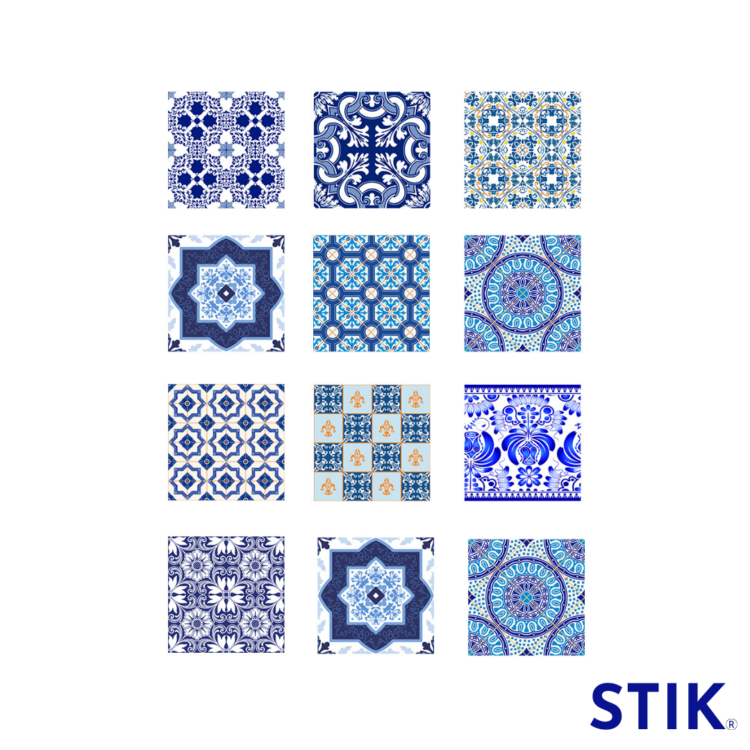 Azulejo Autoadhesivo Santorini | Pack 12 unidades.